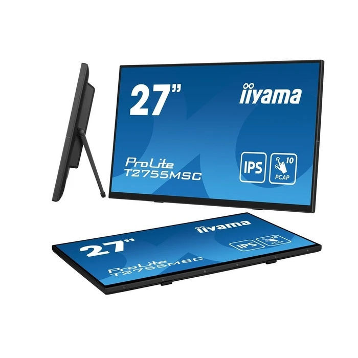 Monitor Iiyama 68.6cm (27") T2755MSC-B1 16:9 M-Touch HDMI+DP WebC