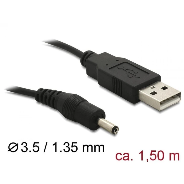 Καλώδιο USB Delock USB A -> DC 3,5x1,35 M/M 1.50m
