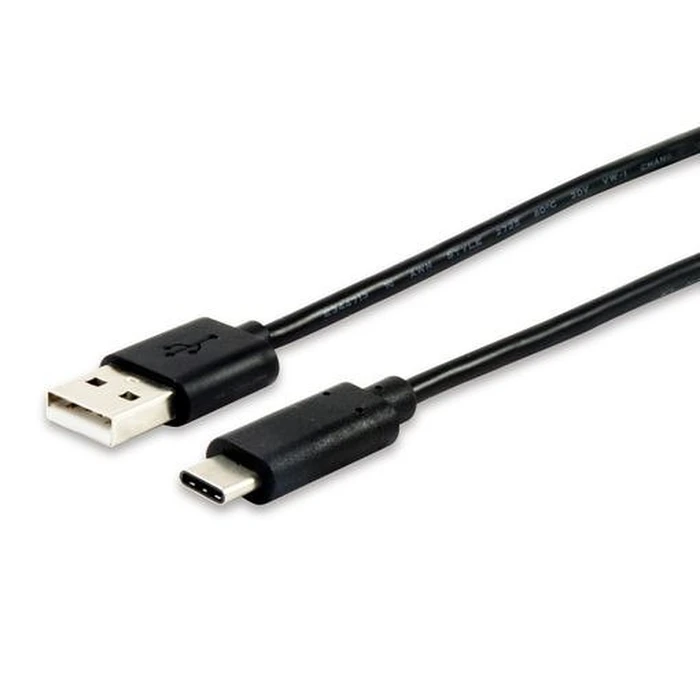 Καλώδιο USB Equip USB-A 2.0 -> C M/M 1.00m 3A 480Mbps Black Polybag