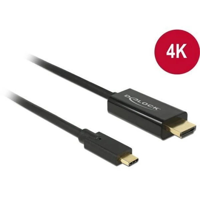 Καλώδιο HDMI Delock Type-C -> HDMI-A 4K 30Hz M/M 1.00m sw