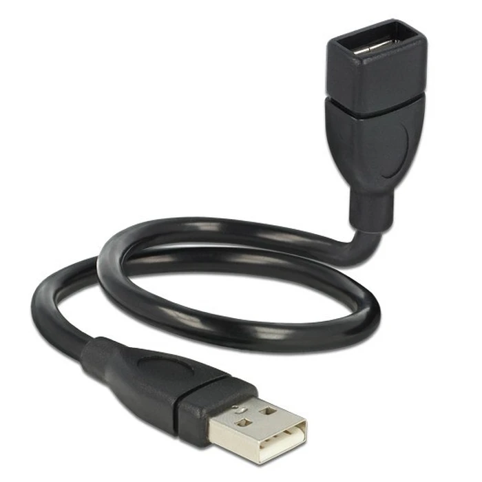 Αντάπτορας USB Delock USB Verl.A -> A M/F 0.35m ShapeCable sw