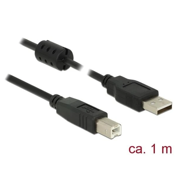 Καλώδιο USB Delock USB A -> B M/M 1.00m Black