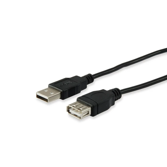 Καλώδιο USB Equip USB-A 2.0 -> A Verl. M/F 3.00m 480Mbps Black Polybag