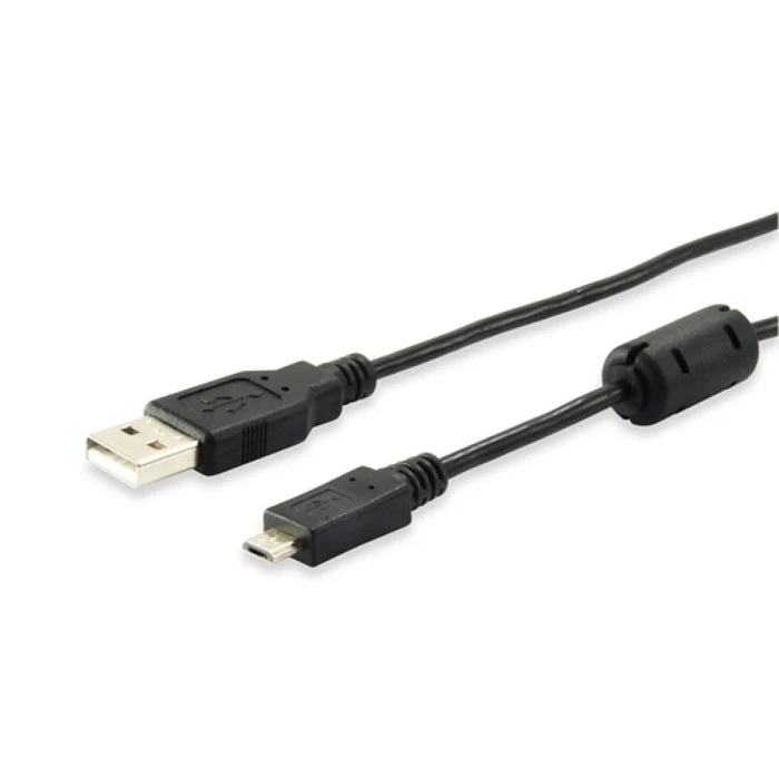 Καλώδιο USB Equip USB-A 2.0 -> micro B M/M 1.00m Ferrit Black Polybag