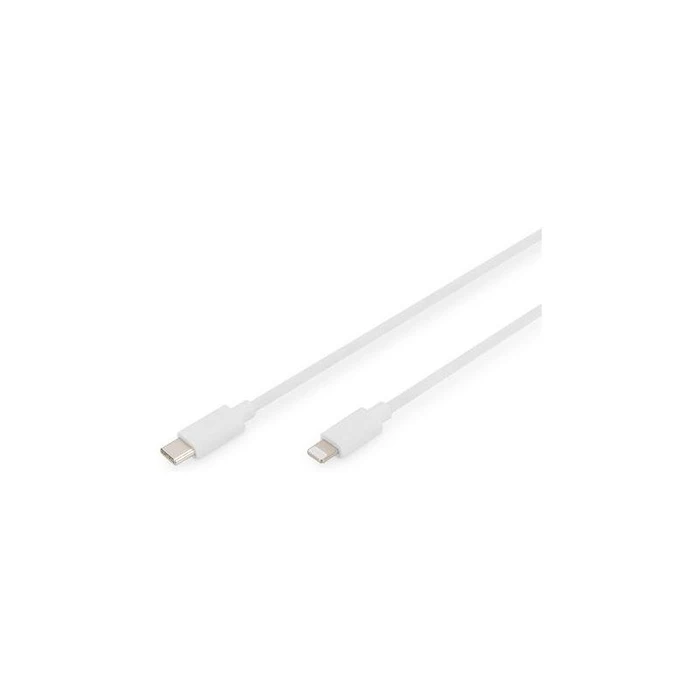 Καλώδιο USB Digitus Type-C St. -> Lightning St., MFI 2M White