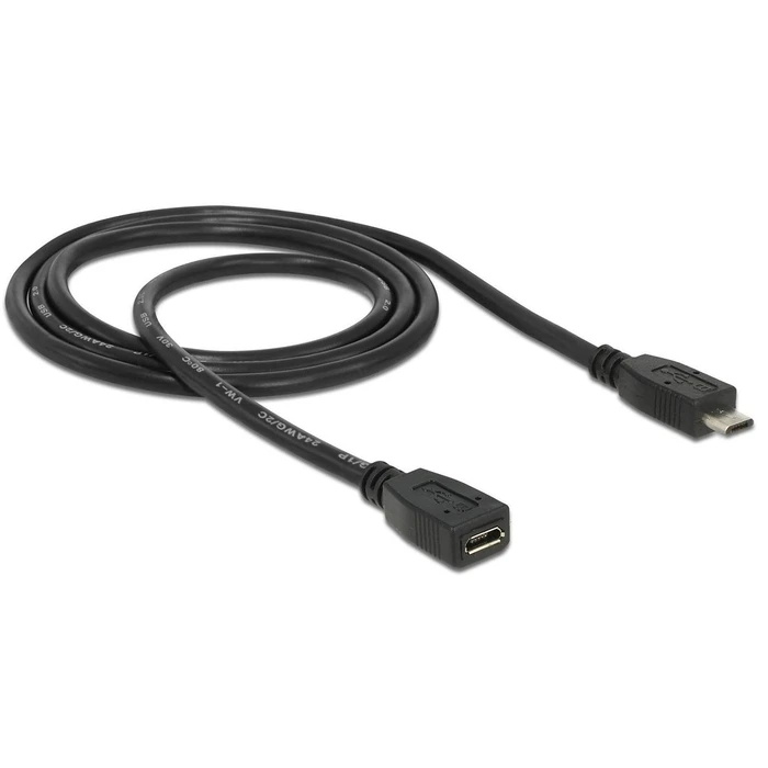 Καλώδιο USB Delock USB Verl. Micro-B -> Micro-B M/F 1.00m sw