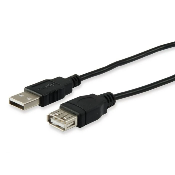 Καλώδιο USB Equip USB-A 2.0 -> A Verl. M/F 1.80m 480Mbps Black Polybag