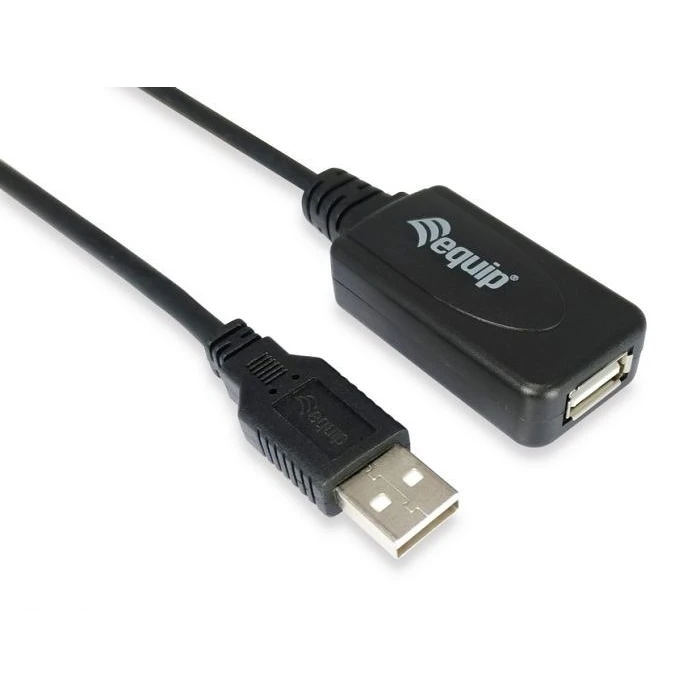 Καλώδιο USB Equip USB-A 2.0 -> A Verl. M/F 15.00m 480Mbps akt.Black