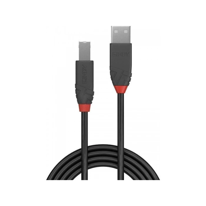 Καλώδιο USB Lindy 2.0 Typ A/B Anthra Line M/M 1m