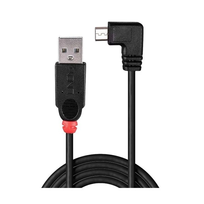 Καλώδιο USB Lindy 2.0 Typ A/Mini-B 90° angled M/M 1m