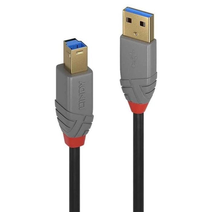 Καλώδιο USB Lindy 3.2 Typ A/B Anthra Line M/M 5m