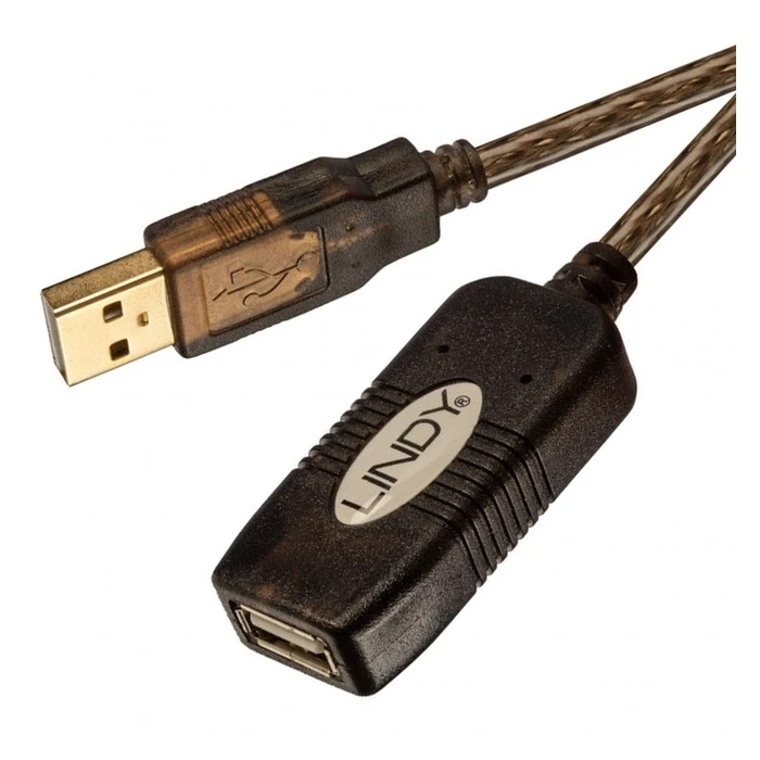 Καλώδιο USB Lindy 2.0 active extension Typ A/A M/F 20m