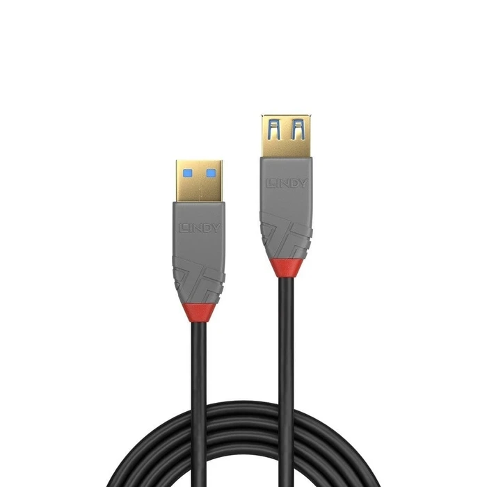 Καλώδιο USB Lindy 3.0 extension Typ A/A Anthra Line M/F 0.5m