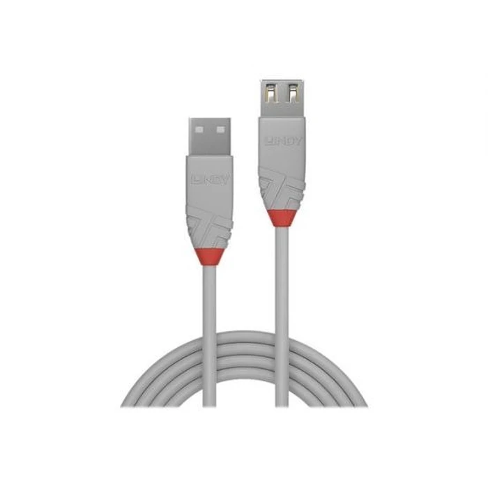 Καλώδιο USB Lindy 2.0 extension Typ A/A Anthra Line M/F 5m