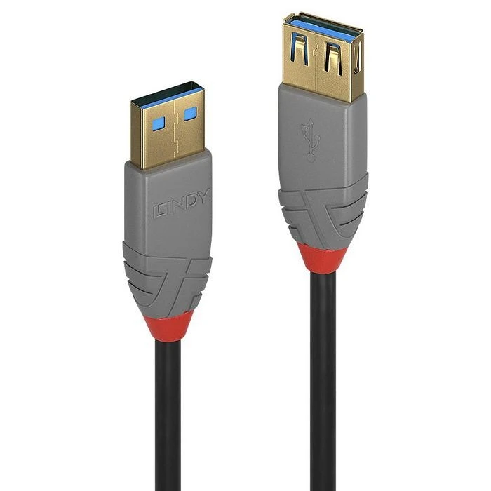 Καλώδιο USB Lindy 3.0 extension Typ A/A Anthra Line M/F 0.5m