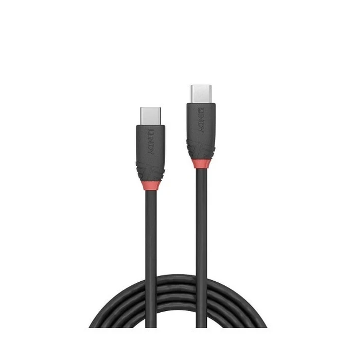 Καλώδιο USB Lindy 3.1 Typ C/C 3A Black Line M/M 1m