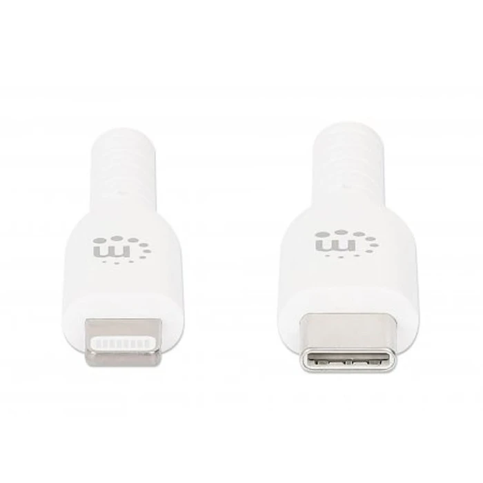 Καλώδιο USB Manhattan Type-C to Lightning 2m White