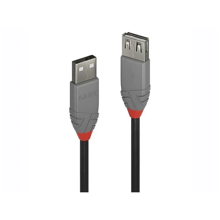 Καλώδιο USB Lindy 2.0 extension Typ A/A Anthra Line M/F 5m