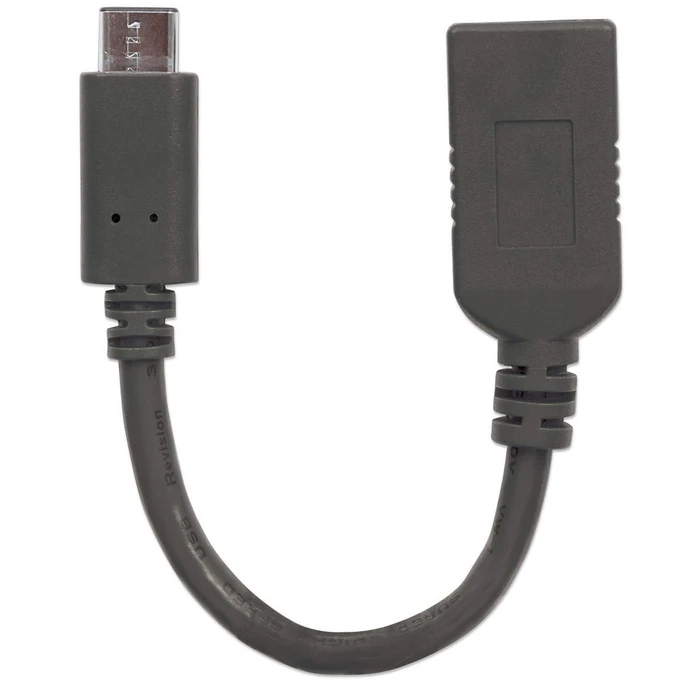 Αντάπτορας USB Manhattan Type-C C-connector - A-socket 12cm USB 3.1 Gen1