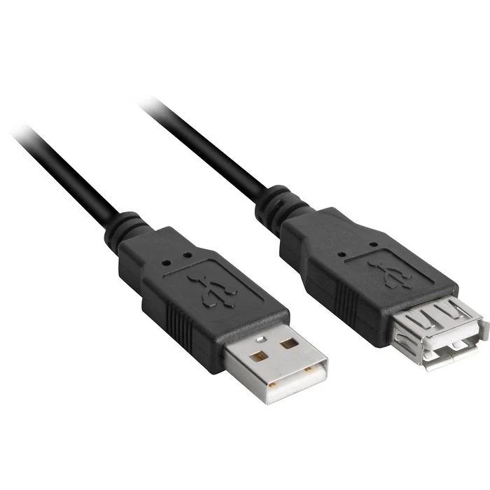 Καλώδιο USB Sharkoon USB 2.0 extension 0,5m Black