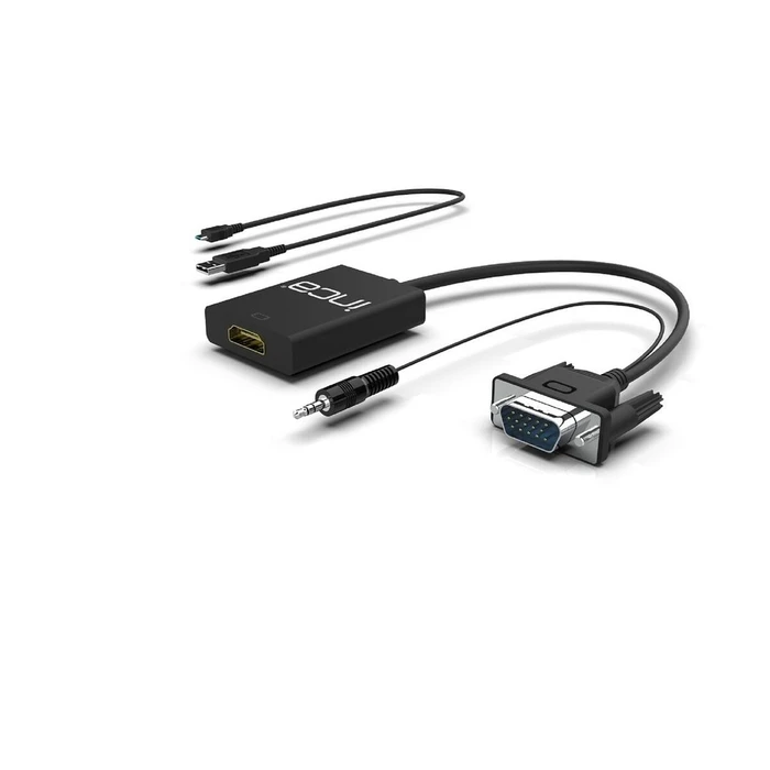 Αντάπτορας Inca IVTH-02 VGA + USB-A + Audio > HDMI, 0.2m