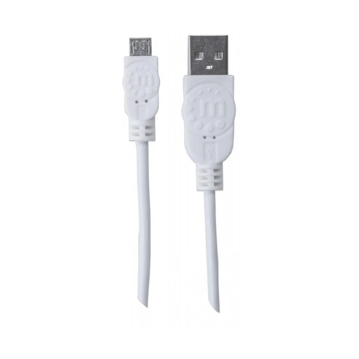 Καλώδιο USB Manhattan 2.0 1m A-St/Micro-B-St. White