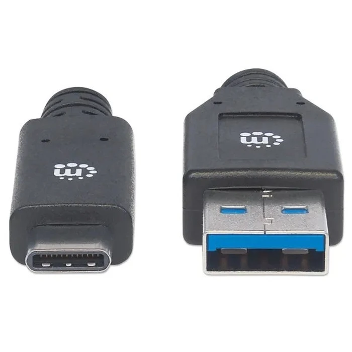 Καλώδιο USB Manhattan 3.1 C -> A M/F 1.00m Black