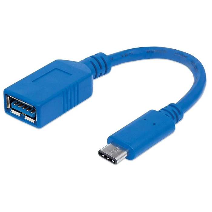 Αντάπτορας USB Manhattan 3.1 C -> A M/F 0.15m Blue