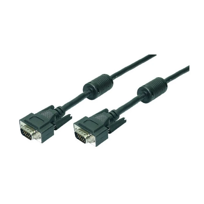 Καλώδιο VGA Logilink 2xST black 2x Ferrit Core 20M