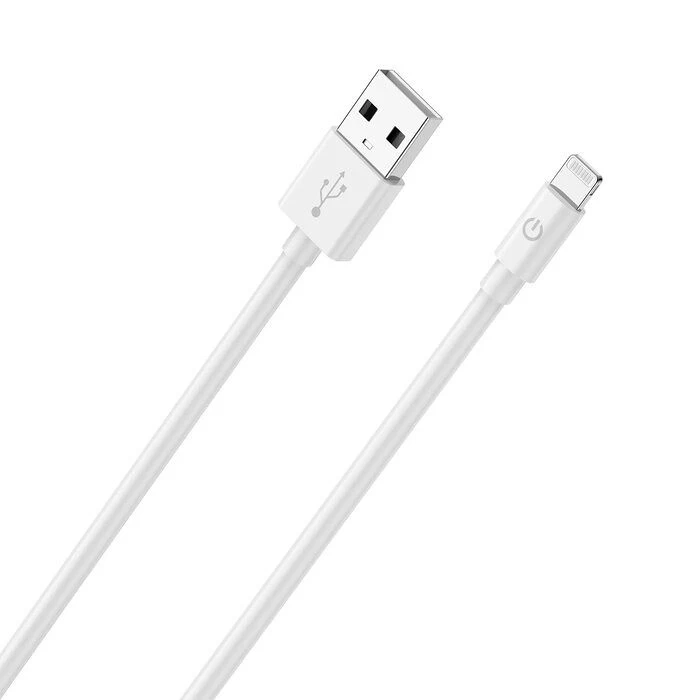 Καλώδιο USB Realpower charging/data USB-A to Lightning 2m White MFI