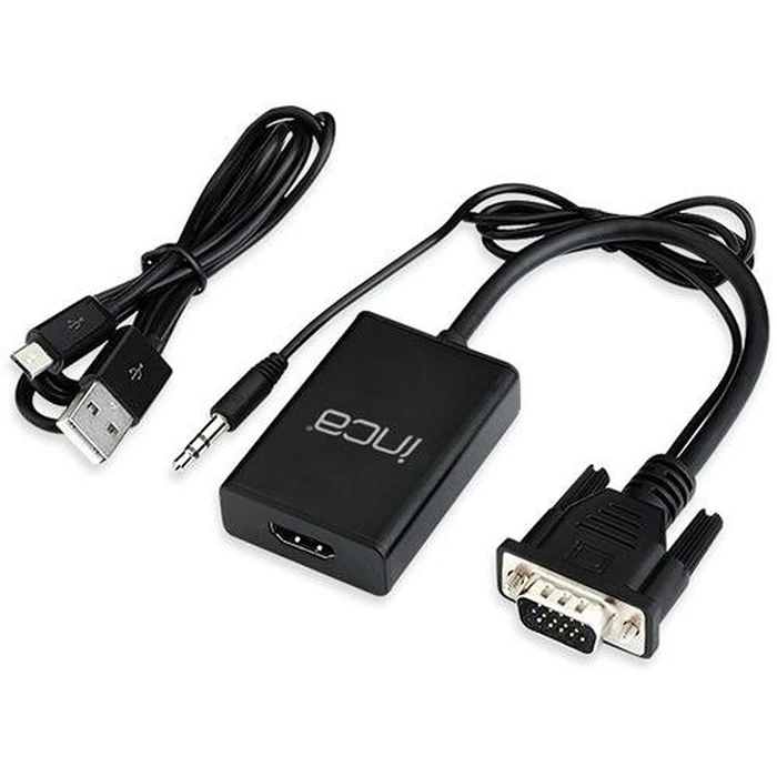 Αντάπτορας Inca IVTH-02 VGA + USB-A + Audio > HDMI, 0.2m