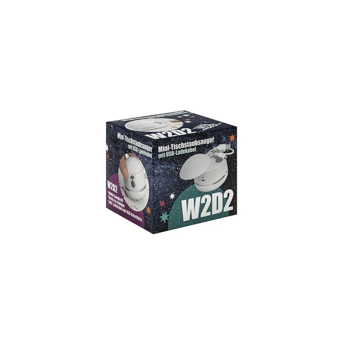 WEDO Μίνι Επιτραπέζιο Σκουπάκι W2D2 επαναφορτιζόμενο USB καλώδιο λευκό