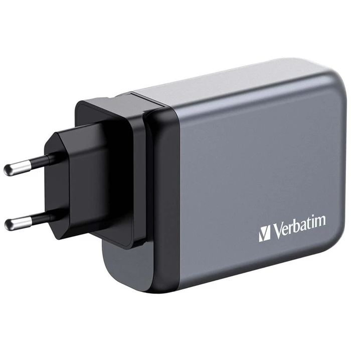 Φορτιστής Πρίζας Verbatim GNC-100 GaN 100W 3xUSB-C PD, 1xUSB-A QC 3.0 32202