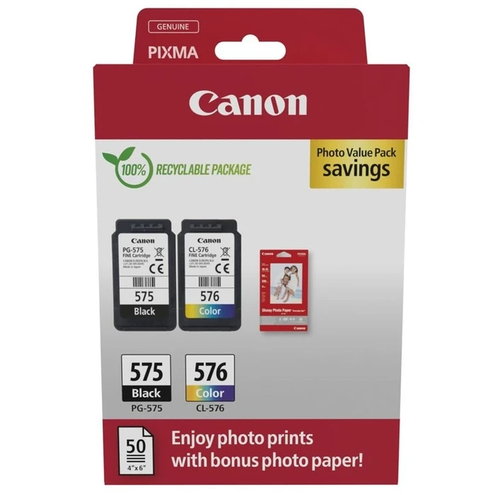 Μελάνι Canon PG-575 / CL-576 Photo Value Pack