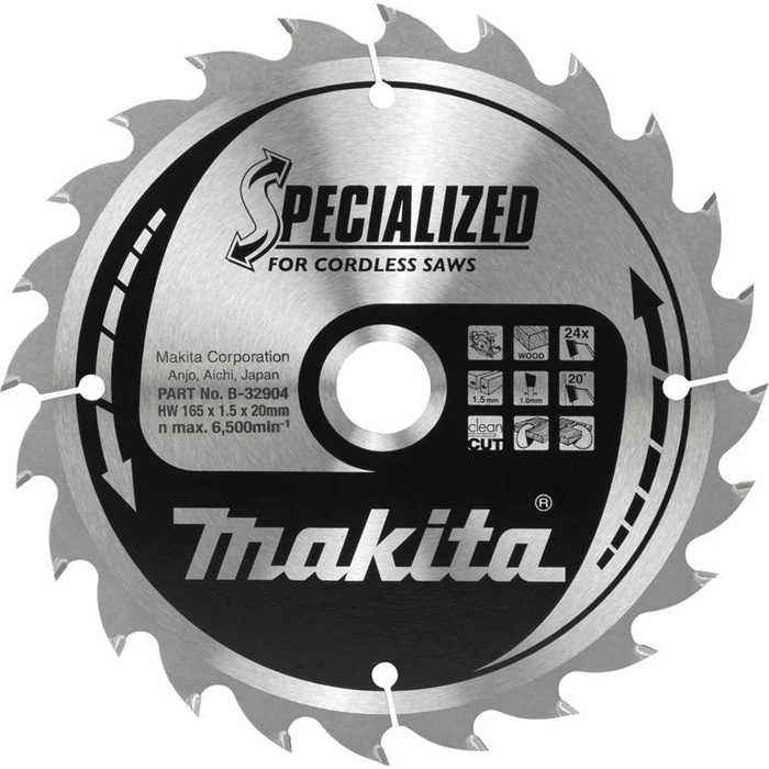 Δίσκος Κοπής Makita B-32904 SPECIALIZED Saw Blade 165x20x24Z