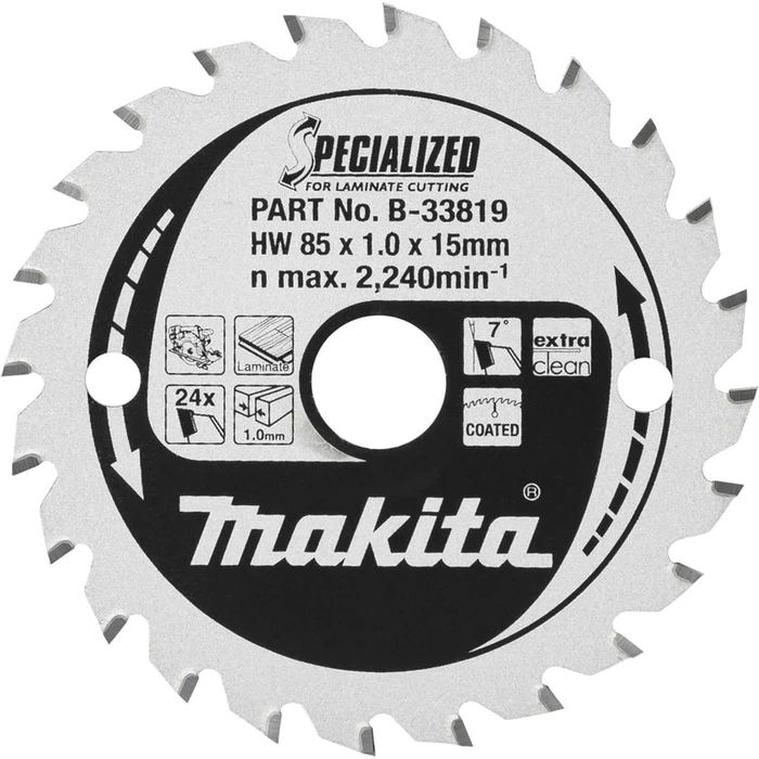 Δίσκος Κοπής Makita B-33819 SPECIALIZED Saw Blade 85x15x24Z