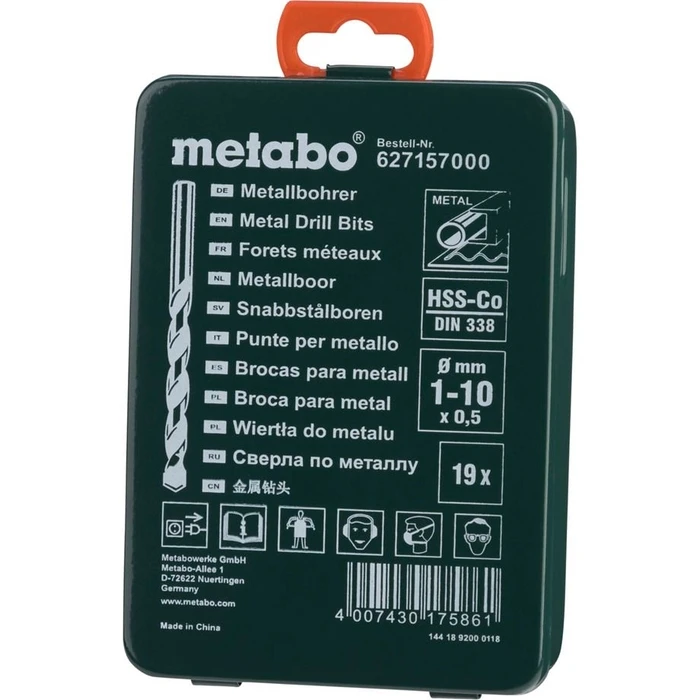Τρυπάνια Metabo HSS-CO Drill Bit Cassette SP 19 parts
