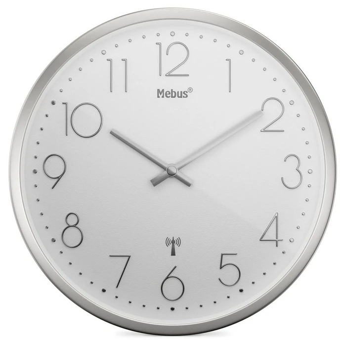 Ρολόι Τοίχου Mebus 19776 radio Silver/white