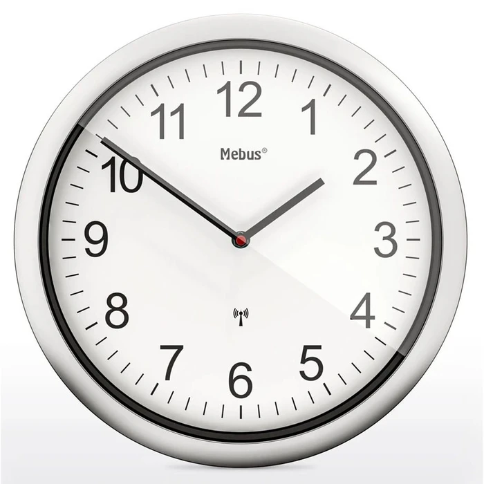 Ρολόι Τοίχου Mebus 19809 radio white/silver