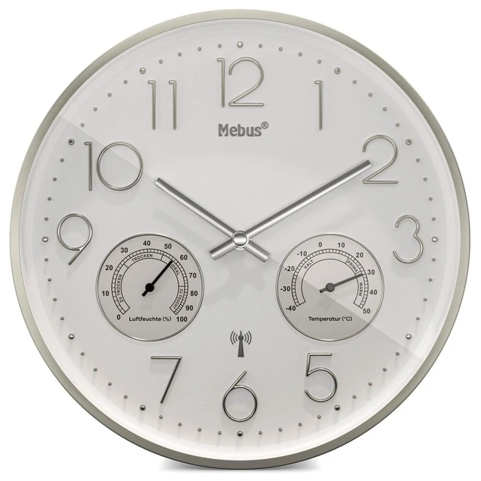 Ρολόι Τοίχου Mebus 12989 radio with Thermo-Hygrometer