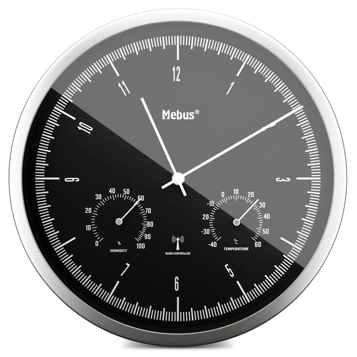 Ρολόι Τοίχου Mebus 19777 radio with Thermo-Hygrometer