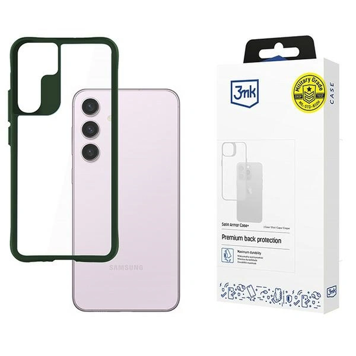 3MK Satin Armor Case+ Samsung Galaxy S24 green
