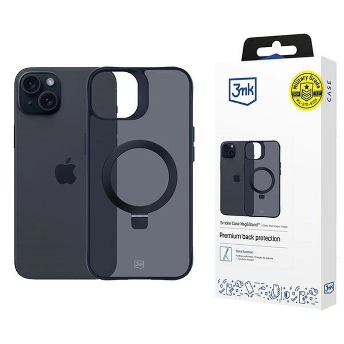 3MK Smoke Case Apple iPhone 15 Plus MagSafe & Stand