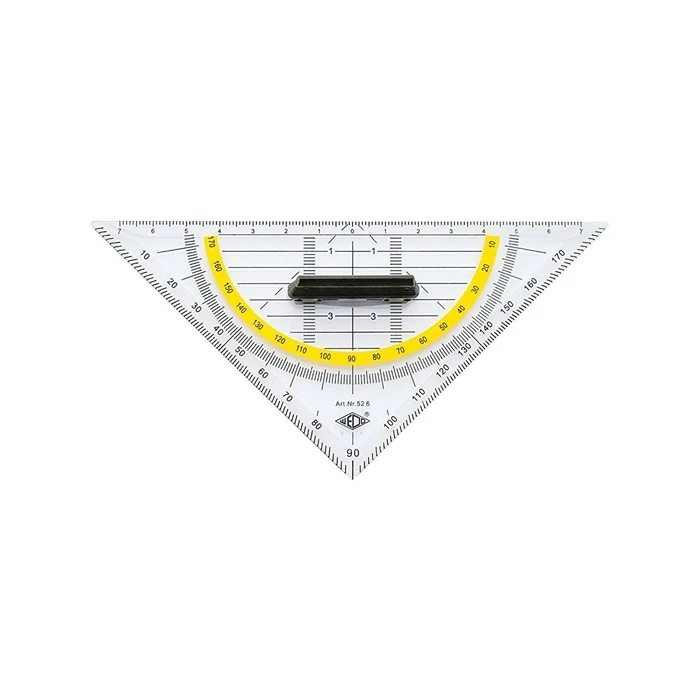 WEDO Geometry Triangle with Removable Handle 160 mm (transparent)