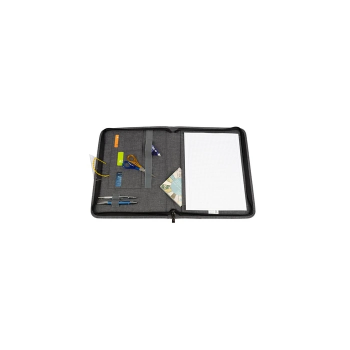 WEDO College A4 Writing Folder (Schreibmappe) with Zipper, Grey
