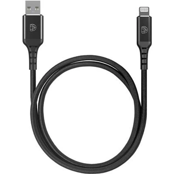 Καλώδιο USB Deqster Charging Lightning 1M BLACK MFI CERTIFIED