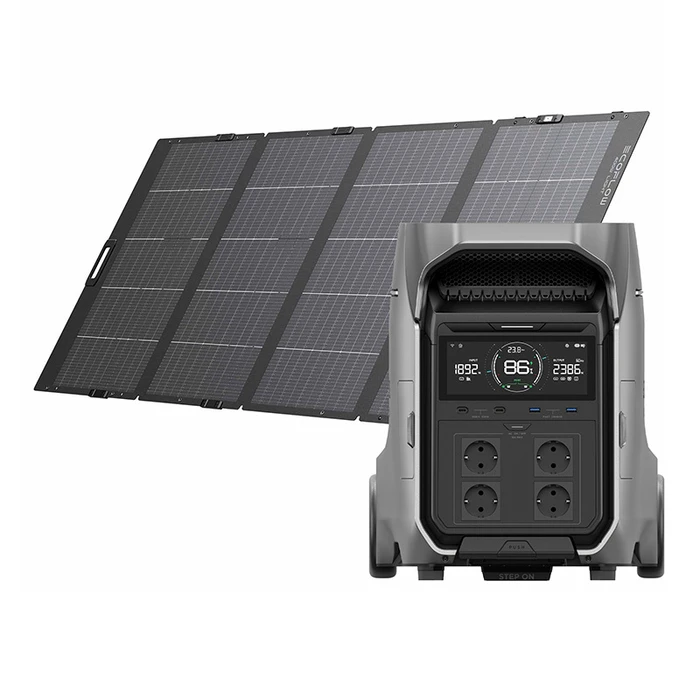 Bundle: Power station EcoFlow Delta Pro 3 + portable solar panel 400W