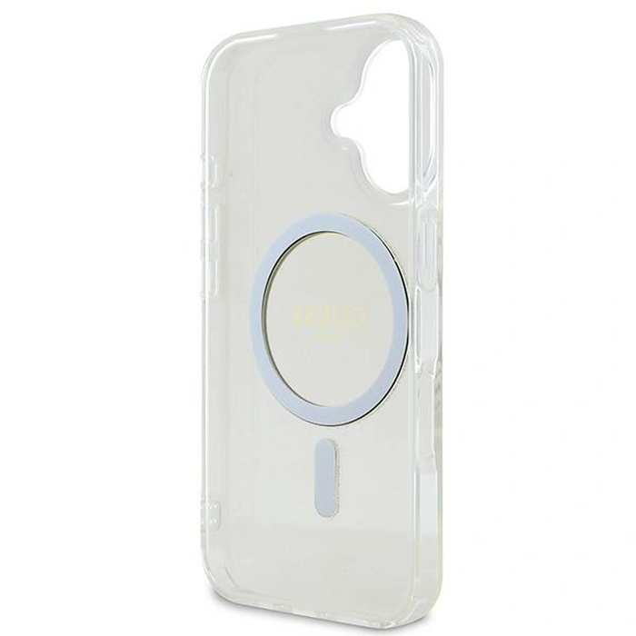 Guess GUHMP16SHFGERET Apple iPhone 16 hardcase IML Glitter Circle MagSafe transparent