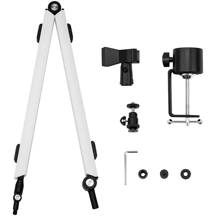 Εξοπλισμός Studio Streamplify MOUNT ARM, Microphone Arm with Table Clamp 2,5kg load, White