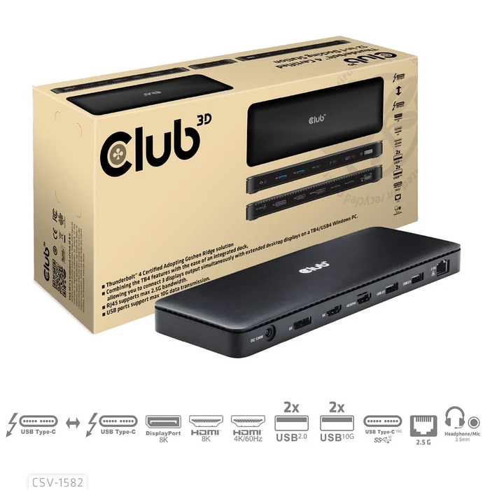 Docking Station Club 3D Thunderbolt4 12-in-1 retail